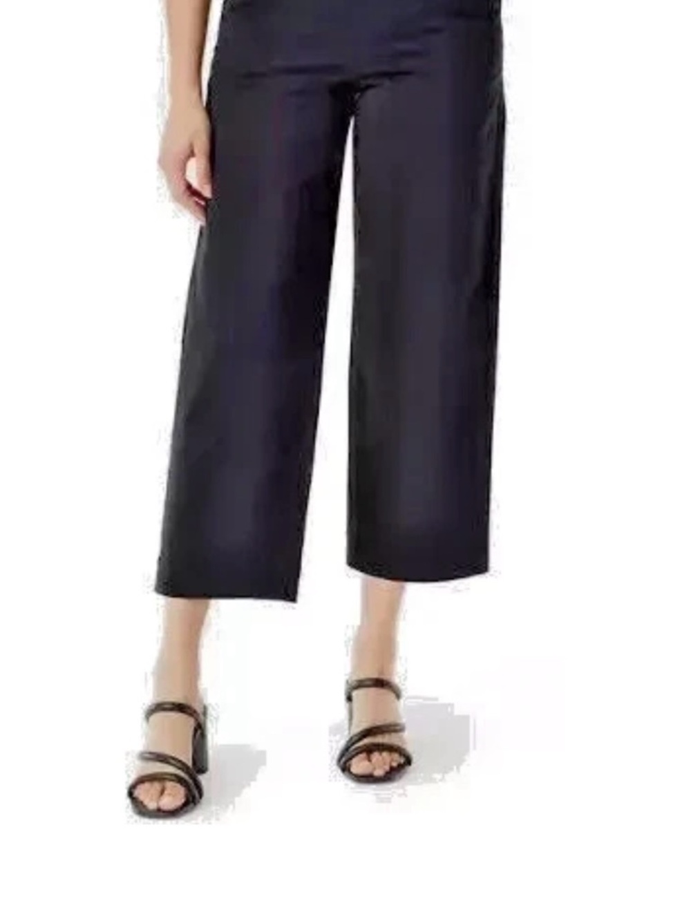 Gloria Vanderbilt Black Wide Crop Culotte Pants